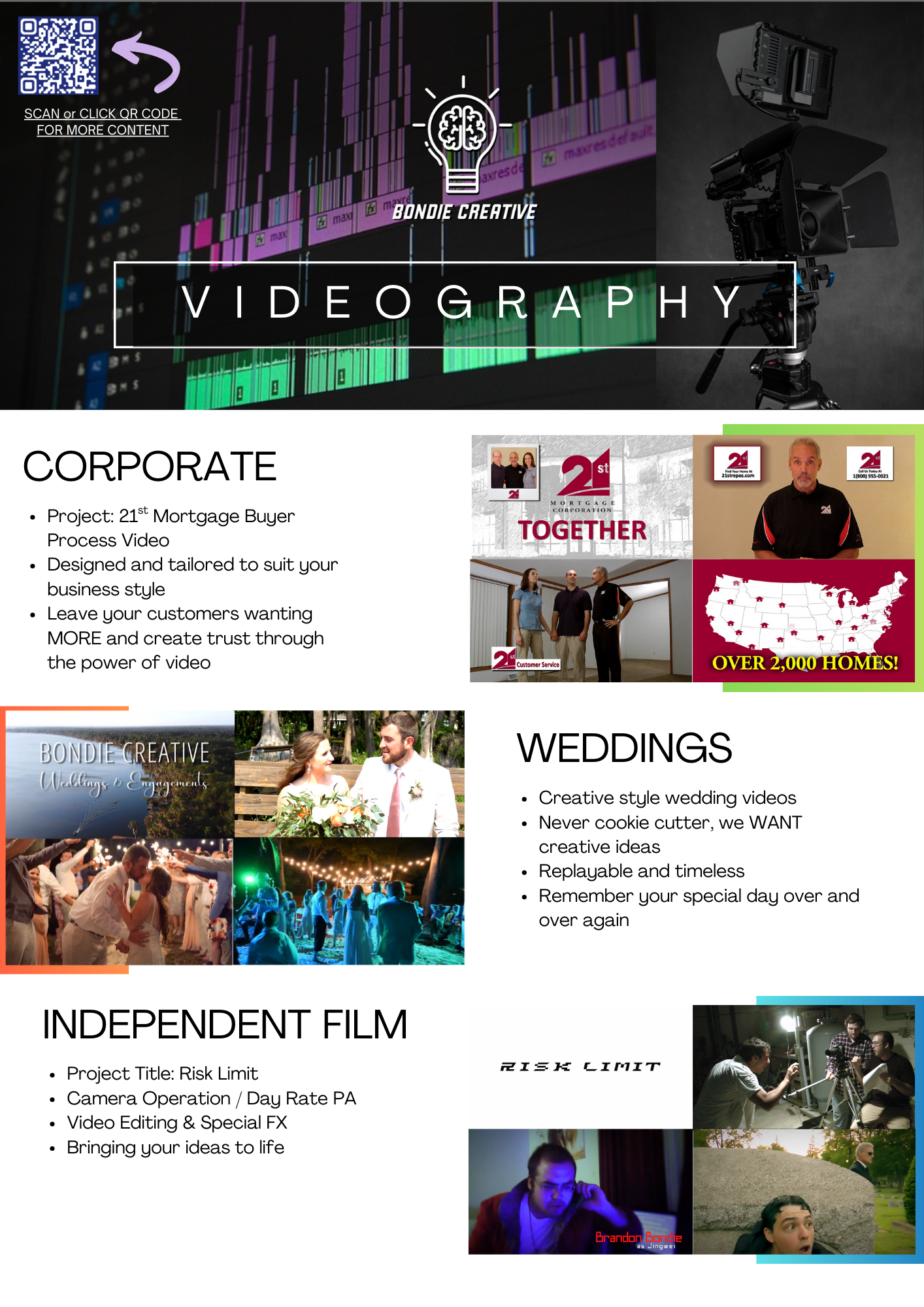 Black and White Minimalist Wedding Photography Package Flyer - 1